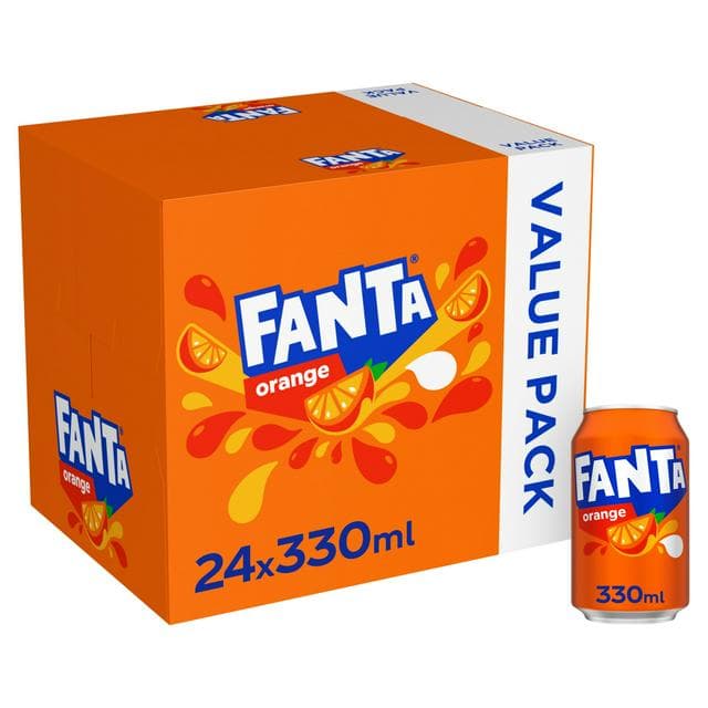 Fanta 24 x 330ml Orange Cans - gallery image 1
