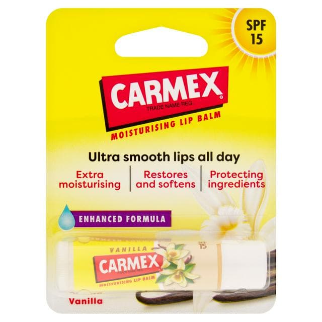 Carmex 4.25g Vanilla SPF 15 Moisturising Lip Balm - gallery image 1