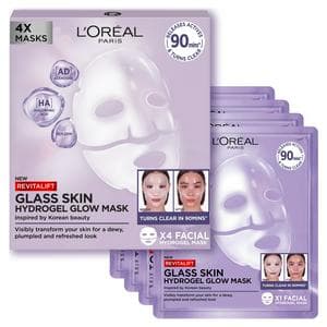 L'Oréal Paris 4 x Revitalift Glass Skin Hydrogel Korean Skincare Inspired Glow Mask