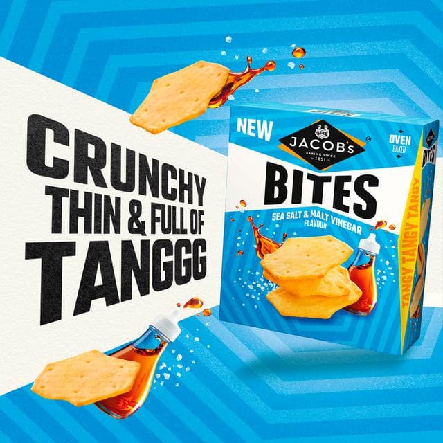 Jacob's Bites 125g Sea Salt & Malt Vinegar Cracker - gallery image 2