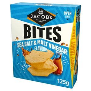 Jacob's Bites 125g Sea Salt & Malt Vinegar Cracker