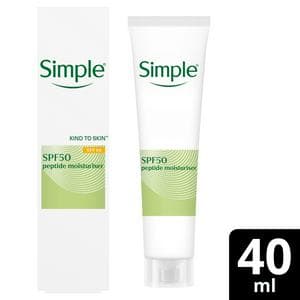 Simple Kind to Skin 40ml SPF 50 Peptide Moisturiser