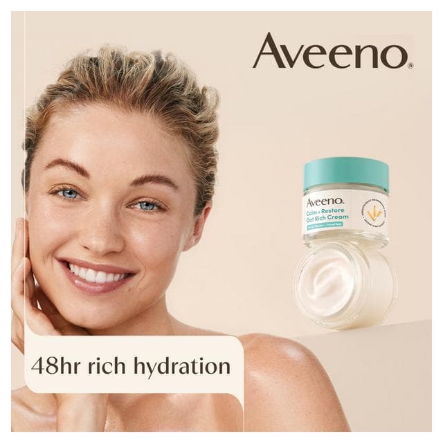 Aveeno Calm + Restore Oat Rich Cream for Dry to Very Dry Sensitive Skin 50ml - gallery image 3