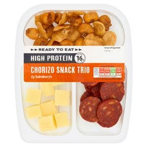 Sainsbury's 80g High Protein Reay to Eat Chorizo Snack Trio