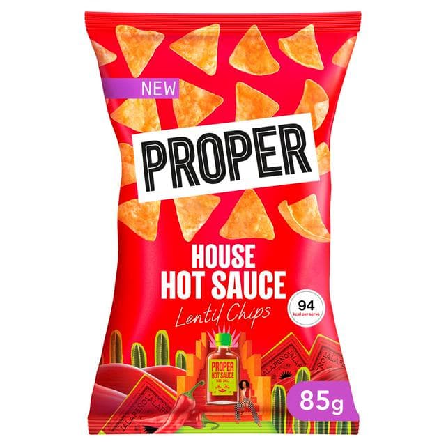 Proper 85g Hot Sauce House Lentil Chips - gallery image 1