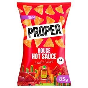 Proper 85g Hot Sauce House Lentil Chips
