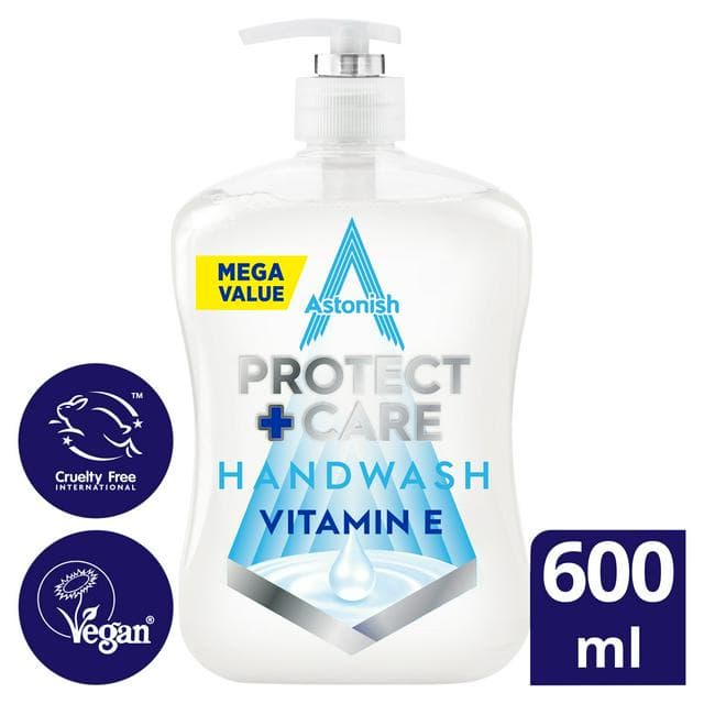 Astonish 600ml Protect + Care Vitamin E Anti Bacterial Handwash - gallery image 1