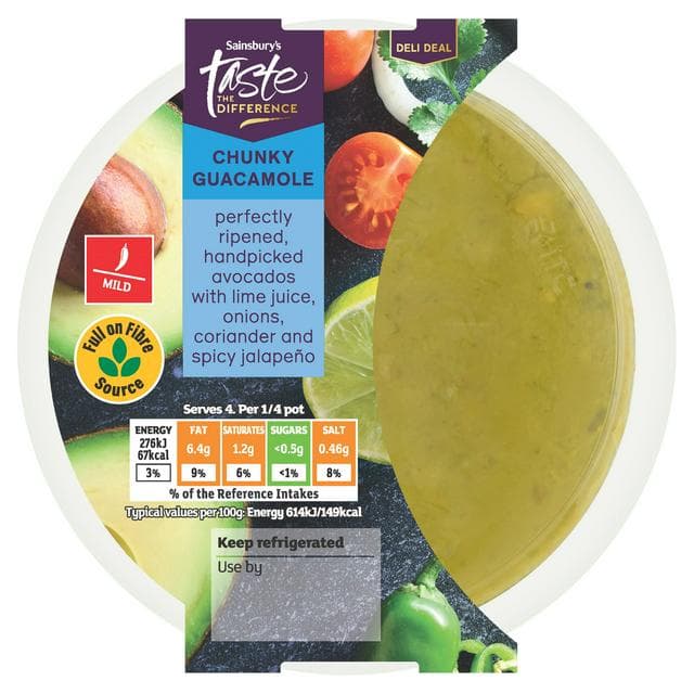 Sainsbury's 180g Guacamole Dip, Taste the Difference - gallery image 1