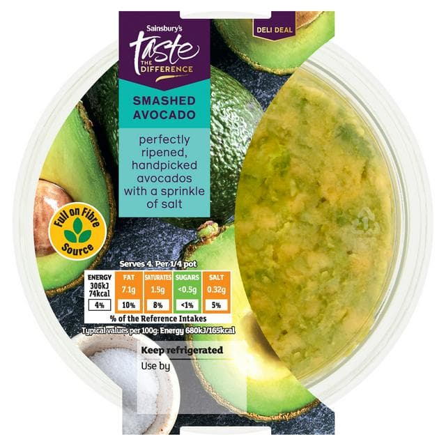 Sainsbury's 180g Smashed Avocado, Taste the Difference - gallery image 1