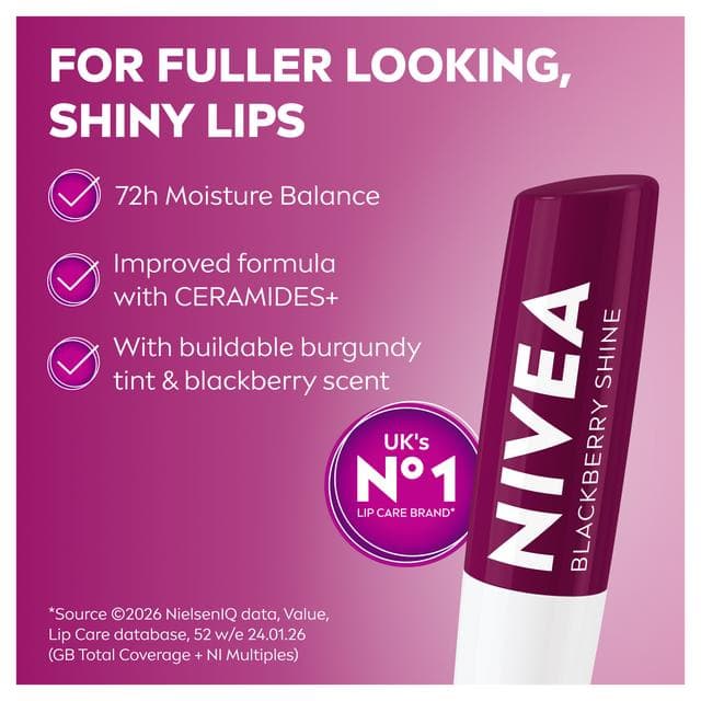 Nivea 4.80g Blackberry Shine Lip Balm - gallery image 5