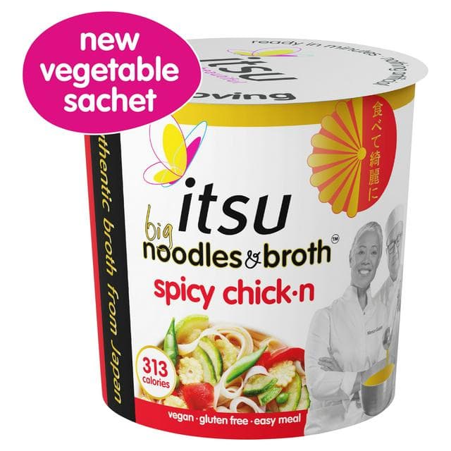 itsu 96g Big Spicy Ramen Instant Noodles & Broth Pot - gallery image 1
