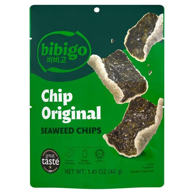 Bibigo 40g Seaweed Chip Brown Rice - gallery image 1