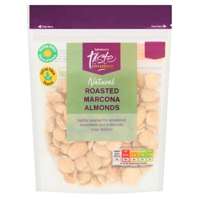 Sainsbury's 150g Natural Roasted Marcona Almonds, Taste the Difference - gallery image 1