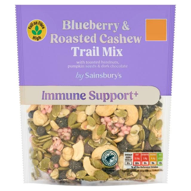 Sainsbury's 200g Blueberry & Roasted Cashew Trail Mix Immune Support+ - gallery image 1