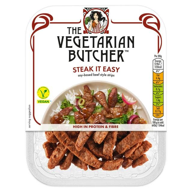 The Vegetarian Butcher 160g Steak It Easy Vegan Beef Style Strips - gallery image 1