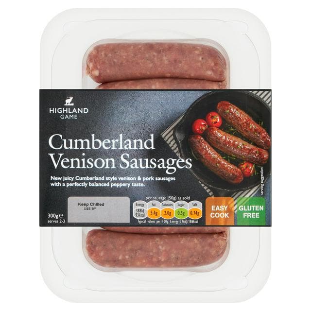Highland Game 300g Cumberland Venison Sausages - gallery image 1