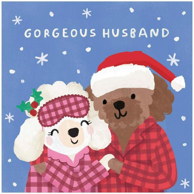 Sainsbury's Gorgeous Husband Dogs Merry Christmas Design Greeting Card - gallery image 1