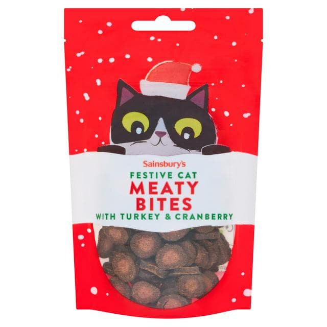 Sainsbury's 35g Festive Cat Meaty Bites with Turkey & Cranberry - gallery image 1