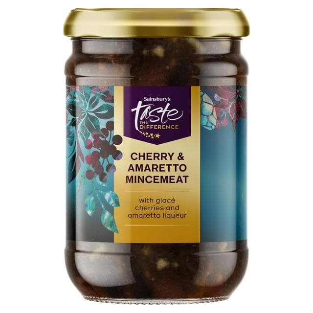 Sainsbury's 411g Cherry & Amaretto Mincemeat, Taste the Difference - gallery image 1