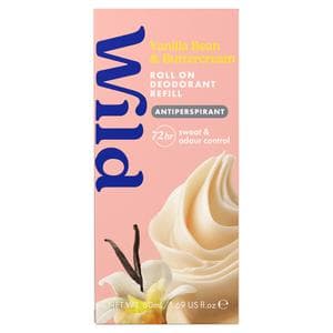 Wild 50ml Vanilla Bean & Buttercream Antiperspirant Roll On Deodorant