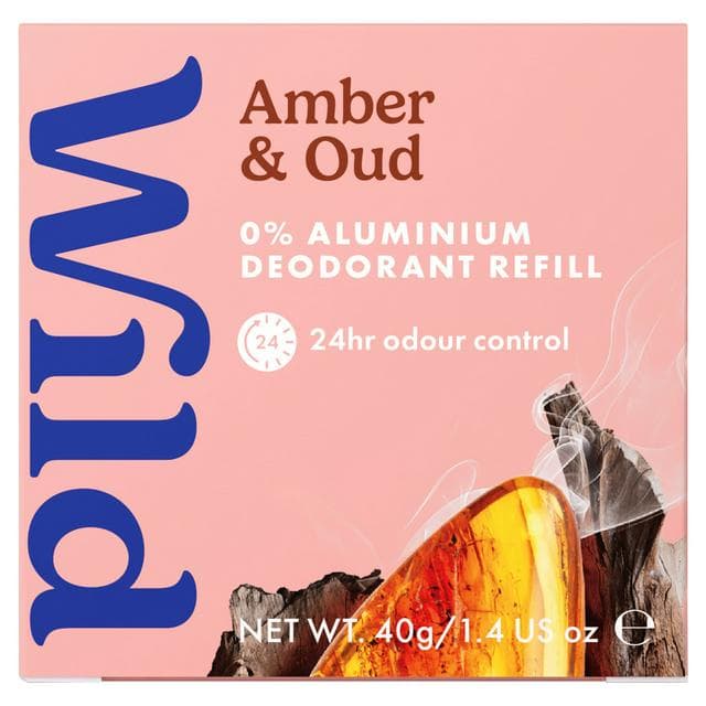 Wild 40g Amber & Oud Aluminium Free Refillable Natural Deodorant Refill - gallery image 1