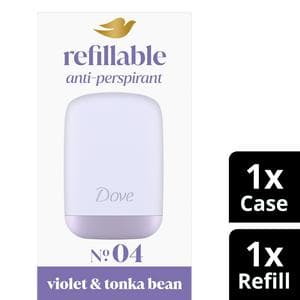 Dove 35ml No. 4 Violet & Tonka Bean 72h Anti Perspirant Refillable Starter Kit Women's Deodorant