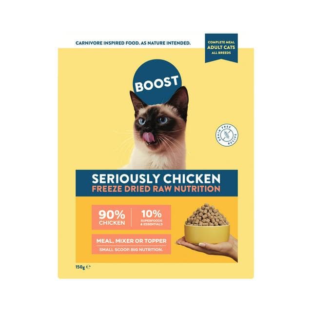 Boost 150g Seriously Chicken Complete Meal All Breeds Adult Cat Food - gallery image 1