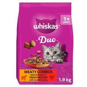 Whiskas Duo 1.9kg 1+ Meaty Combos Dry Cat Food