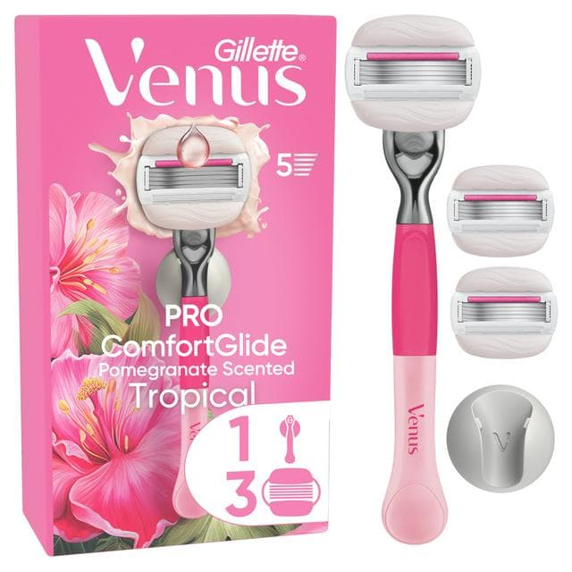 Gillette Venus Pro ComfortGlide Pomegranate Scented Tropical Women’s Razor - gallery image 1