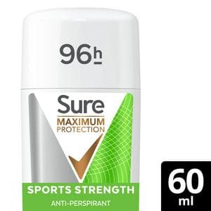Sure 60ml Maximum Protection Sport Strength Anti Perspirant Cream Stick Deodorant