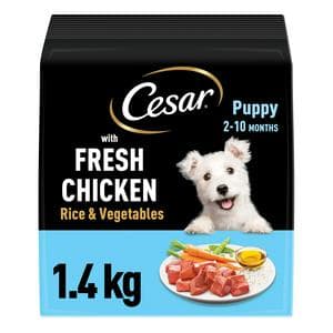 Cesar 1.4kg Junior Puppy Dry Dog Food with Fresh Chicken Rice & Vegetables