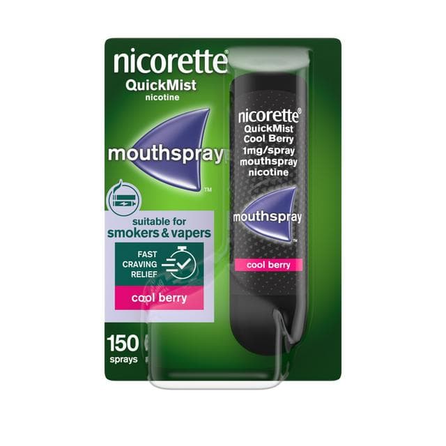 Nicorette 1 x Quickmist Cool Berry Quit Vaping Aid Mouthspray - gallery image 1