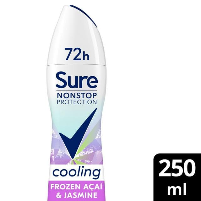 Sure Women 250ml Acai & Jasmine Nonstop Protection Frozen Antiperspirant Aerosol Deodorant Spray - gallery image 1