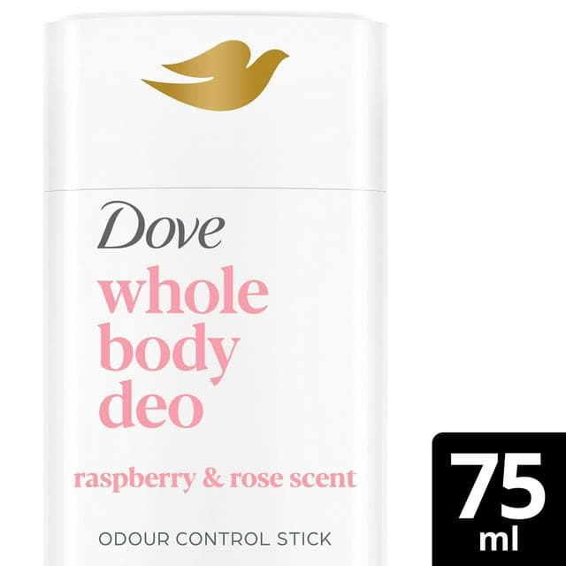 Dove 75ml Raspberry & Rose Whole Body Deodorant Stick - gallery image 1