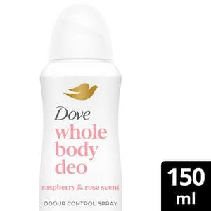 Dove 150ml Raspberry & Rose Whole Body Deodorant Spray
