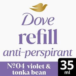 Dove 35ml Violet & Tonka Bean No 4 Antiperspirant Stick Deodorant Refill