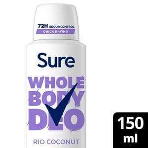Sure 150ml Rio Coconut Whole Body Deodorant Spray