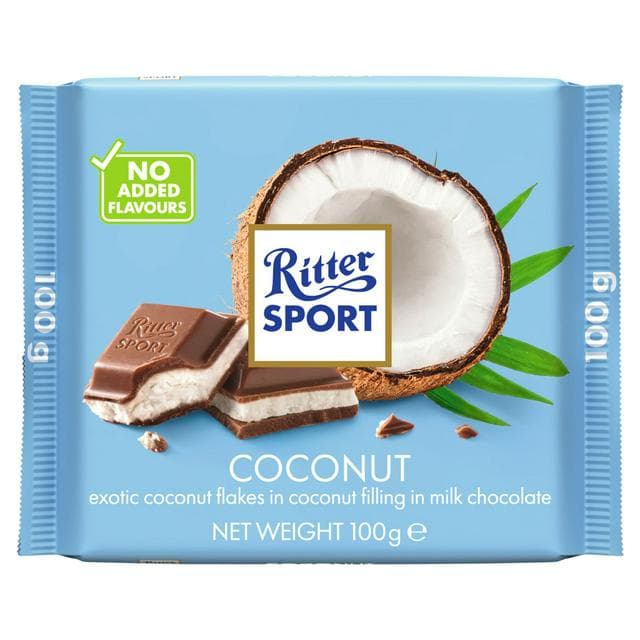 Ritter Sport 100g Coconut Chocolate Bar - gallery image 1