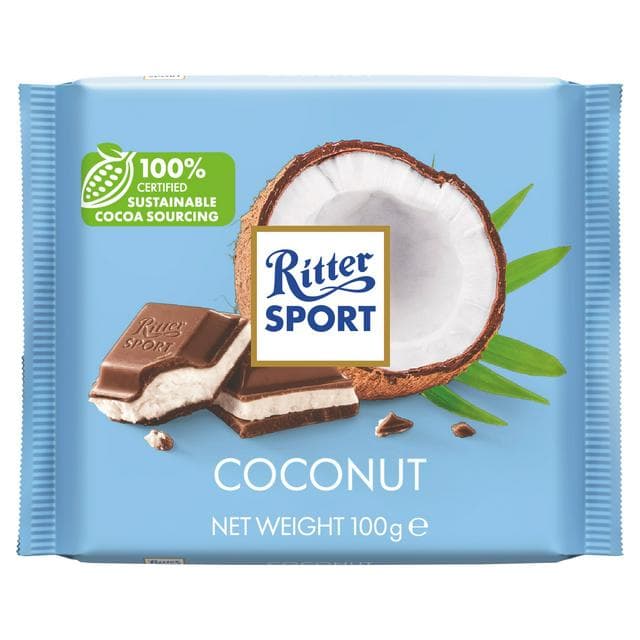 Ritter Sport 100g Coconut Chocolate Bar - gallery image 1