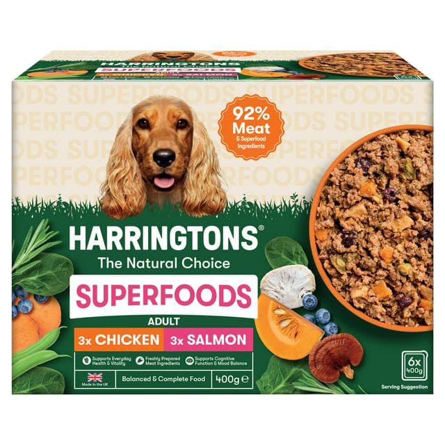 Harringtons Superfoods 6 x 400g The Natural Choice Adult Wet Dog Food Tray - gallery image 1