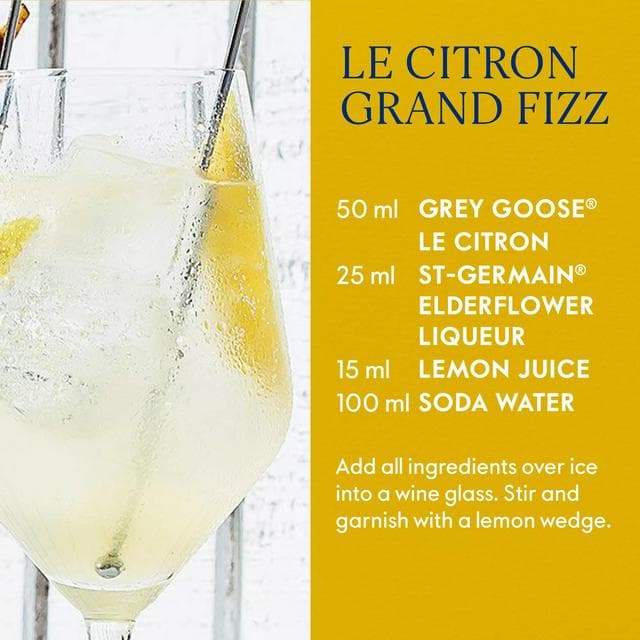 Grey Goose Le Citron 70cl Premium Flavoured Vodka Bottle - gallery image 2