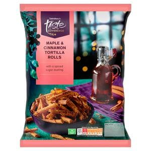 Sainsbury's 150g Maple & Cinnamon Tortilla Rolls Crisps, Taste the Difference