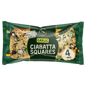 The Northern Dough Co 4 x Garlic Ciabatta Squares 230g