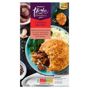 Sainsbury's 2 x Steak & Ale Pies, Taste the Difference 400g