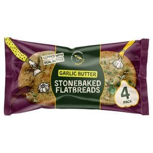 The Northern Dough Co 4 x Garlic Butter Stonebaked Flatbreads 380g