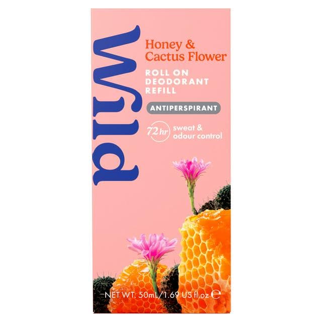 Wild 50ml Honey & Cactus Flower Roll on Antiperspirant Deodorant Refill - gallery image 1