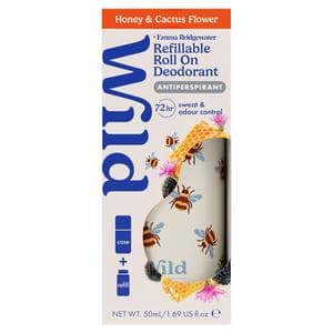 Wild 50ml Emma Bridgewater Honey & Cactus Flower Refillable Antiperspirant Deodorant Starter Pack