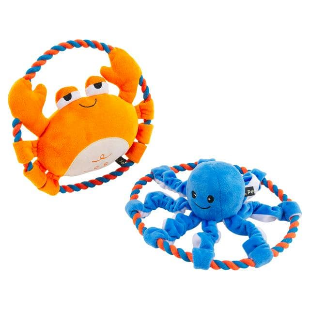 Petface Plush & Rope Ring Dog Toy - gallery image 1