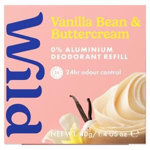 Wild 40g Vanilla Bean & Buttercream Aluminium Free Refillable Natural Deodorant Refill