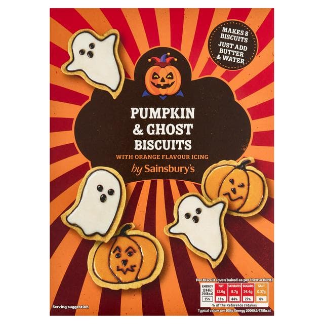 Sainsbury's 380g Pumpkin & Ghost Biscuit Kit - gallery image 1